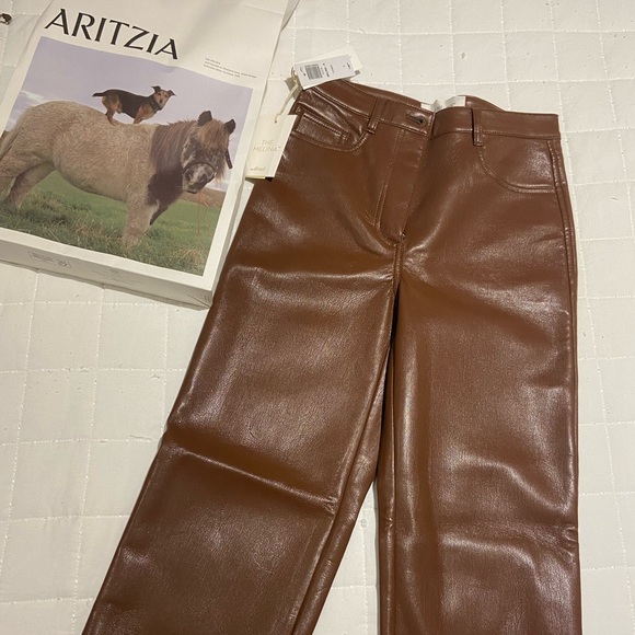 Aritzia Melina faux leather pants - Picture 1 of 3